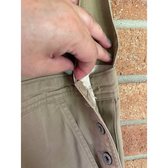 Polo Jeans Co. Ralph Lauren Vintage Beige Denim Overalls Relaxed Fit Adjustable - Picture 13 of 15